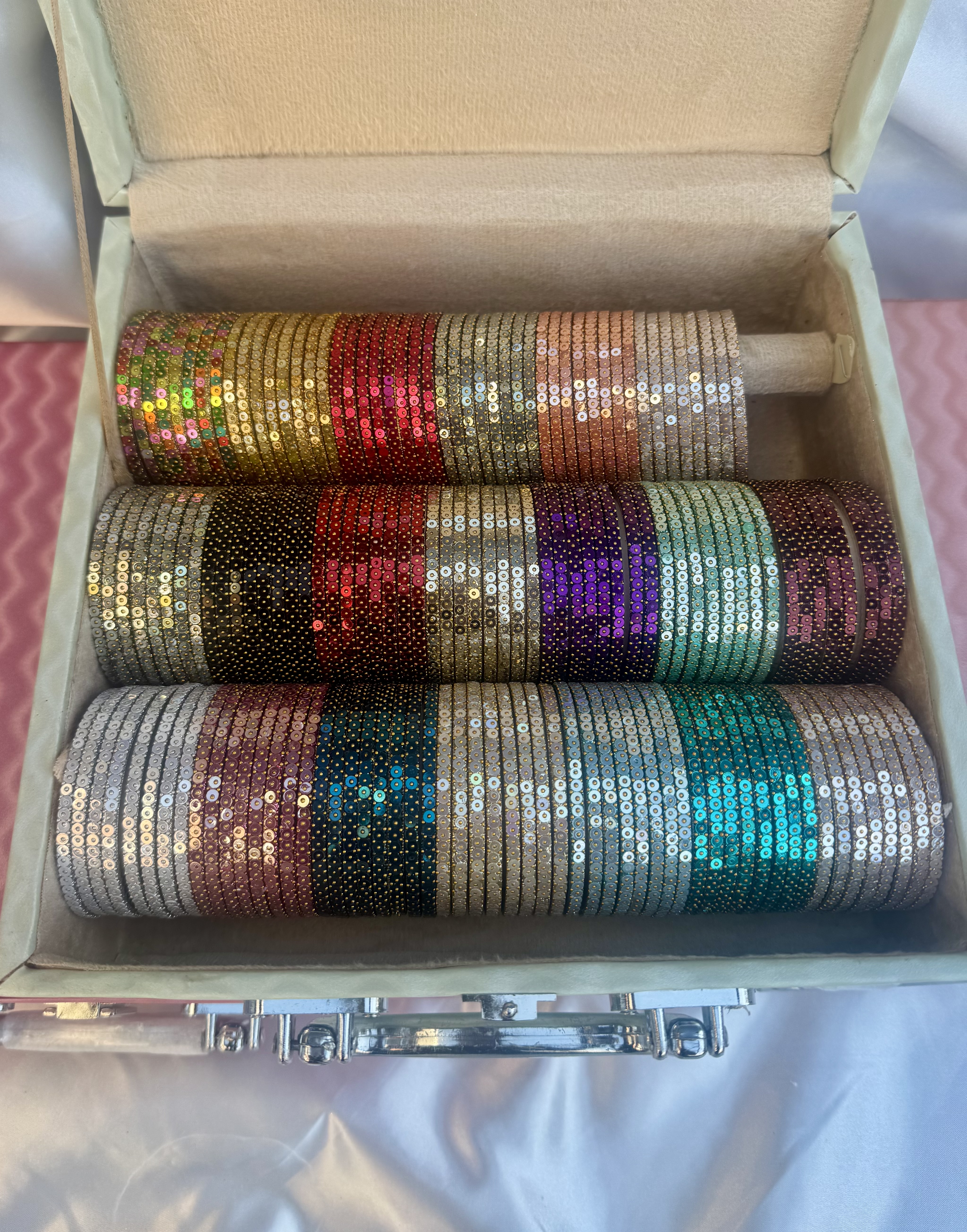 Luxe Bangles Koffer – Roze | Ruimte Voor 3 Rollen